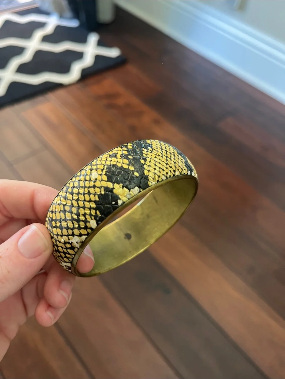 Handcrafted Reptile Bracelets Set in Brown, Yellow, and Cream